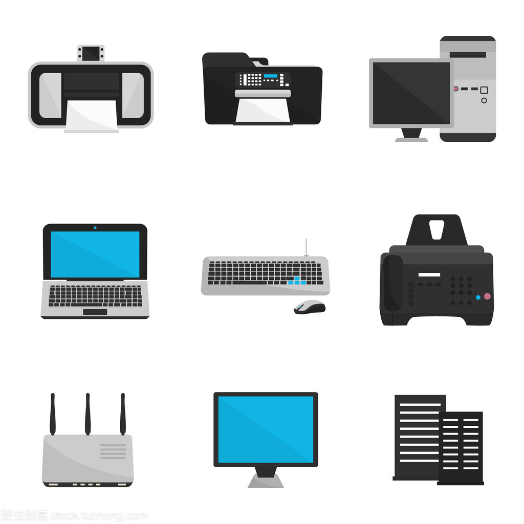 辦公設(shè)備顏色平套裝 提升效率與美學(xué)的完美融合